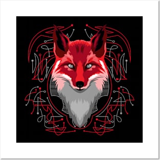 red fox awesome gift Posters and Art